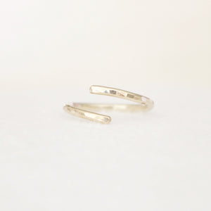 Hammered Layover Ring | Gold or Silver