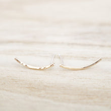 Load image into Gallery viewer, Hammered Climber Earrings | Gold or Silver