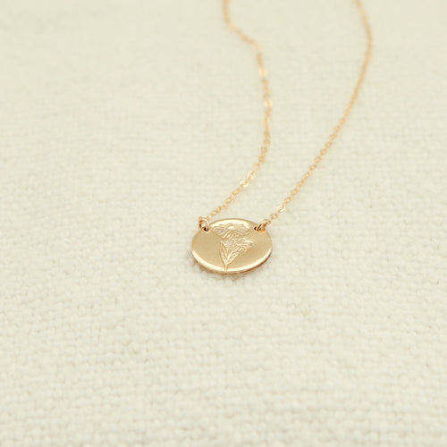 Birth Flower Necklace | Gold or Silver