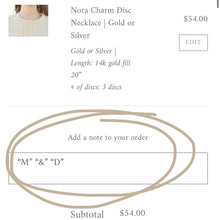 Load image into Gallery viewer, Nora Charm Disc Necklace | Gold or Silver