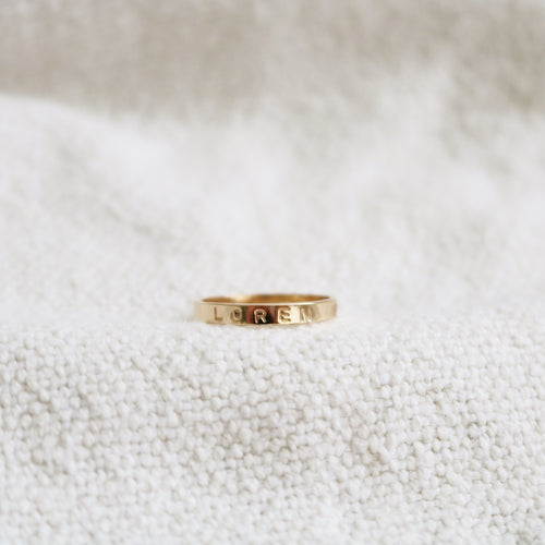 Hand Stamped Name Band