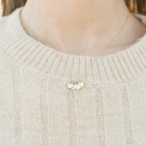 Nora Charm Disc Necklace | Gold or Silver