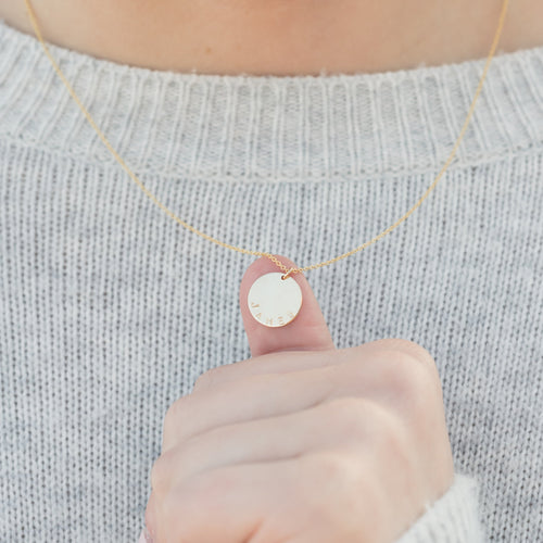 Mini Julia Disc Necklace | Gold or Silver
