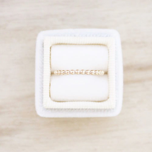 Beaded Stacking Ring | Gold or Silver