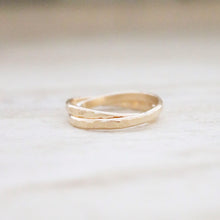 Load image into Gallery viewer, Hammered Rolling Ring | Gold or Silver