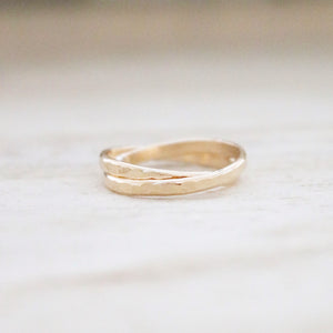 Hammered Rolling Ring | Gold or Silver