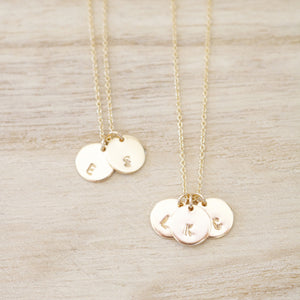 Triple Initial Necklace | Gold or Silver