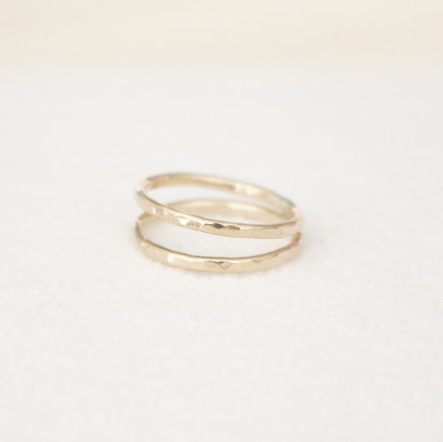 Double Shimmer Ring | Gold or Silver