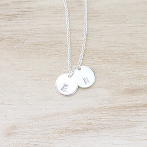 Double Initial Necklace | Gold or Silver