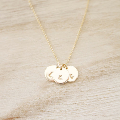 Triple Initial Necklace | Gold or Silver