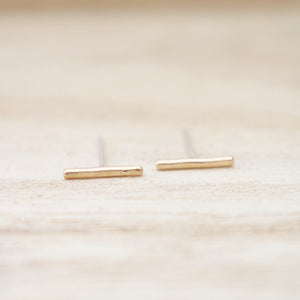Shimmer Bar Studs | Gold or Silver
