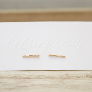 Shimmer Bar Studs | Gold or Silver