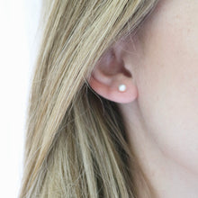 Load image into Gallery viewer, Tiny Pearl Earrings