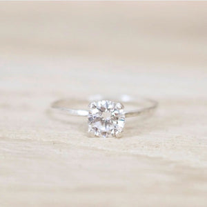 Sutton Solitaire Ring | Gold or Silver