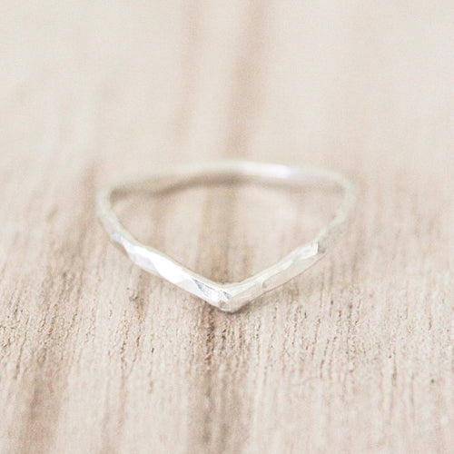 Hammered Chevron Ring