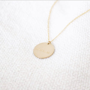 The Mama Disc Necklace | Gold or Silver