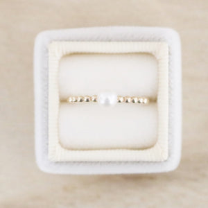 Beaded Pearl Ring | Gold or Silver