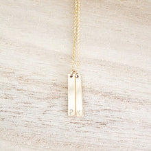 Load image into Gallery viewer, Double Initial Bar Necklace