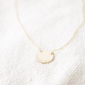 Mini Emma Disc Necklace | Gold or Silver
