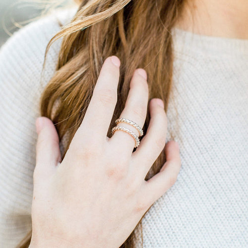 Chunky Twisted Stacking Ring