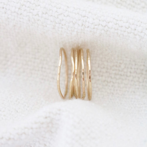 Camille Stacking Rings Set of 5 | Gold or Silver