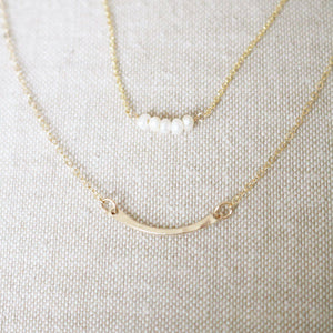Mini Leanor Bar Necklace | Gold or Silver