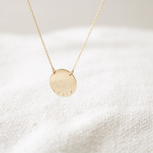 Mini Emma Disc Necklace | Gold or Silver