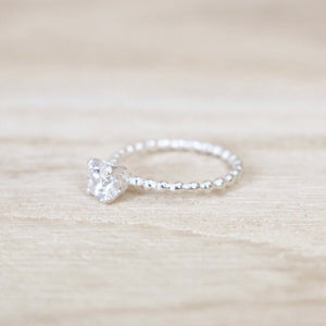 Marin Solitaire Ring | Silver