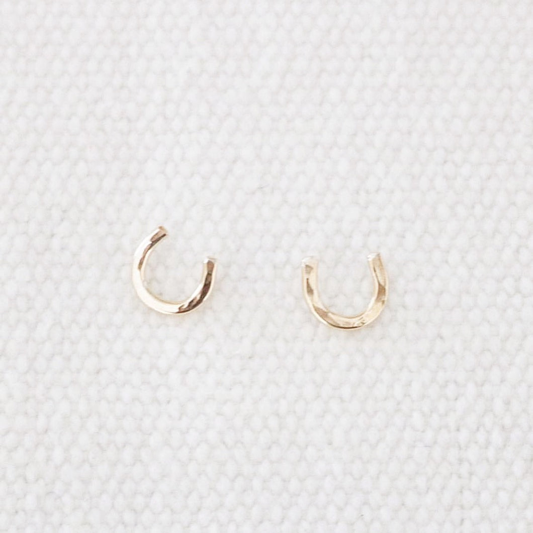 Horse Shoe Studs | Gold or Silver