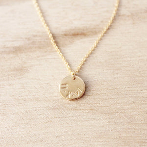 Roman Numeral Disc Necklace | Gold or Silver