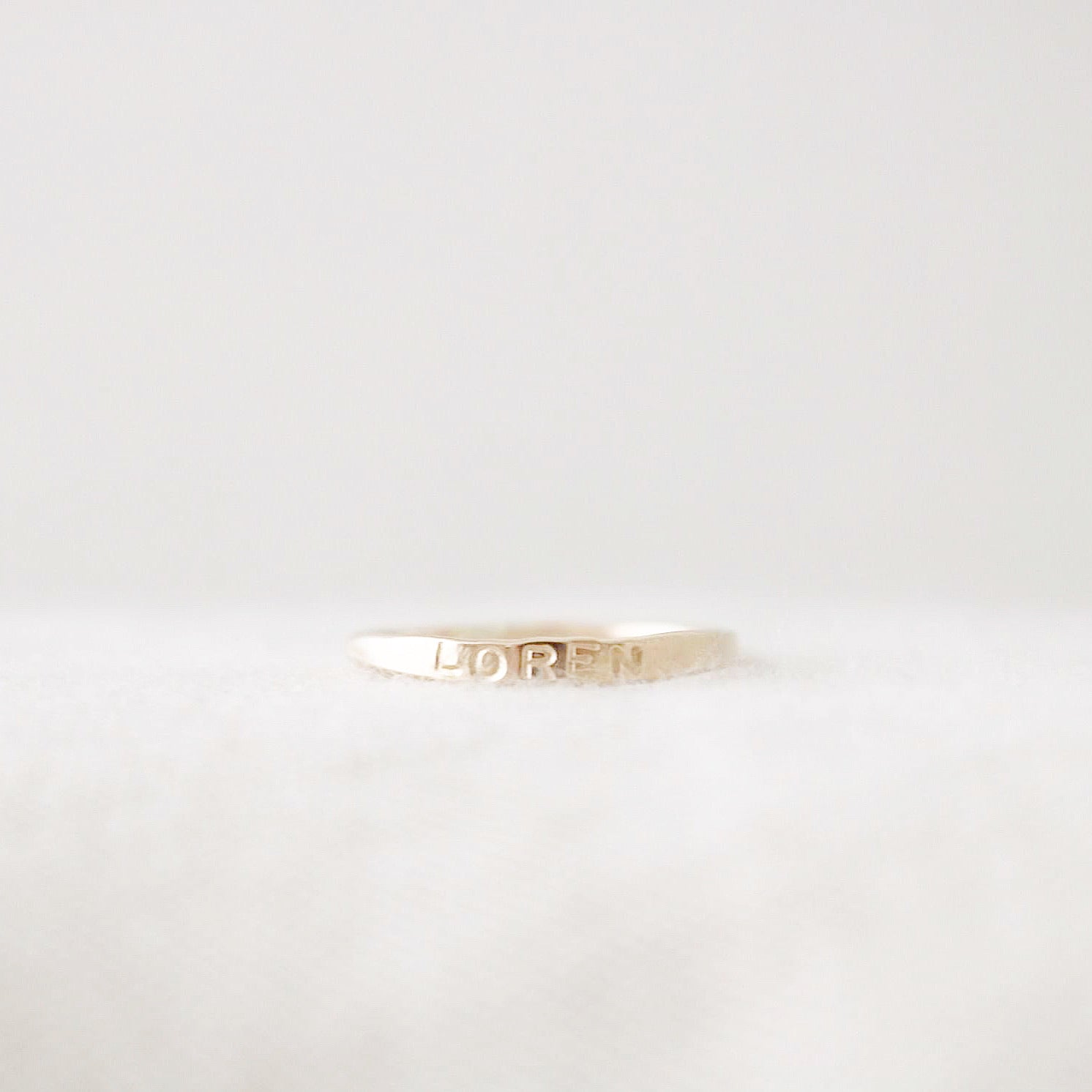 10k Double Finger Ring Name Plate Personalized Nameplate Ring