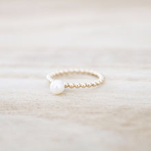 Load image into Gallery viewer, Beaded Pearl Ring | Gold or Silver