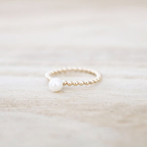 Beaded Pearl Ring | Gold or Silver