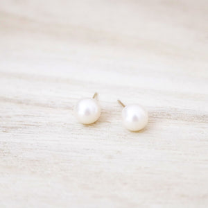 Perfect Pearl Stud Earrings | Gold or Silver