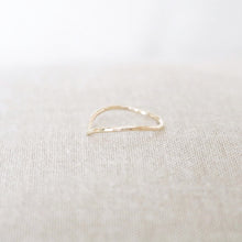 Load image into Gallery viewer, Skinny Hammered Chevron Ring | Gold or Silver